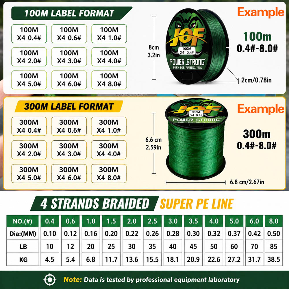 JOF 4X Braided PE Fishing Line - Fish Finder Cable review and price