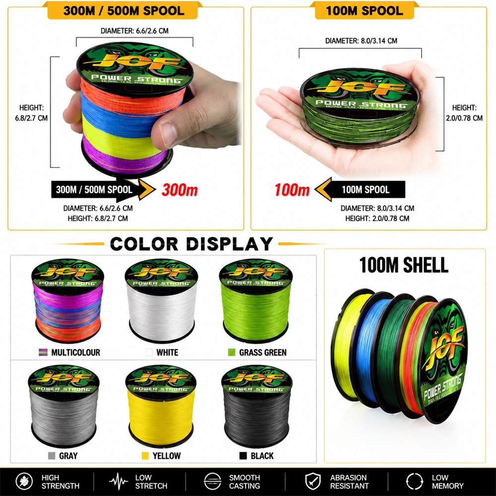 JOF 4X Braided PE Fishing Line - Fish Finder Cable review and price